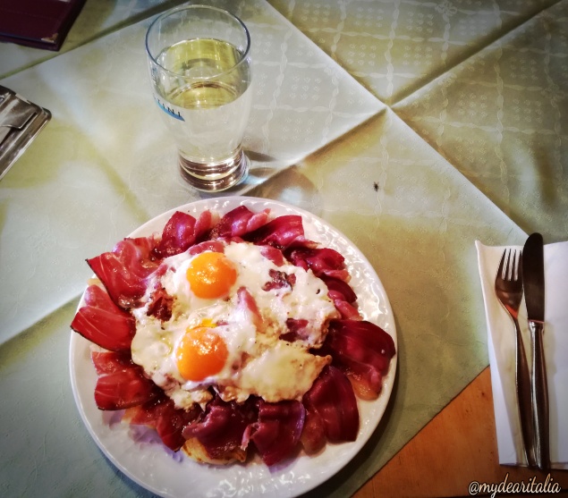 Fried Eggs with Speck and Roasted Potatoes, South Tyrol